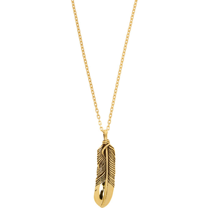 Ambush Gold Feather Charm Necklace Ambush