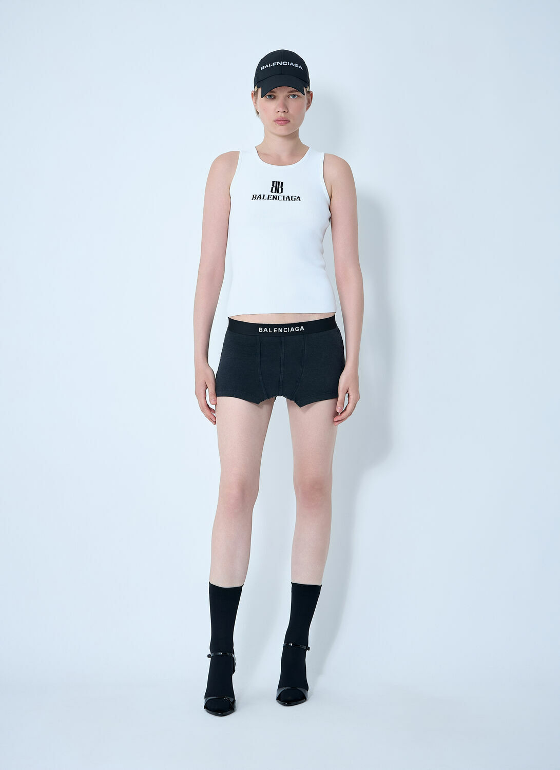 Balenciaga Logo Motif Tank Top