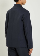 NN07 Blaze Striped Seersucker Shirt Navy