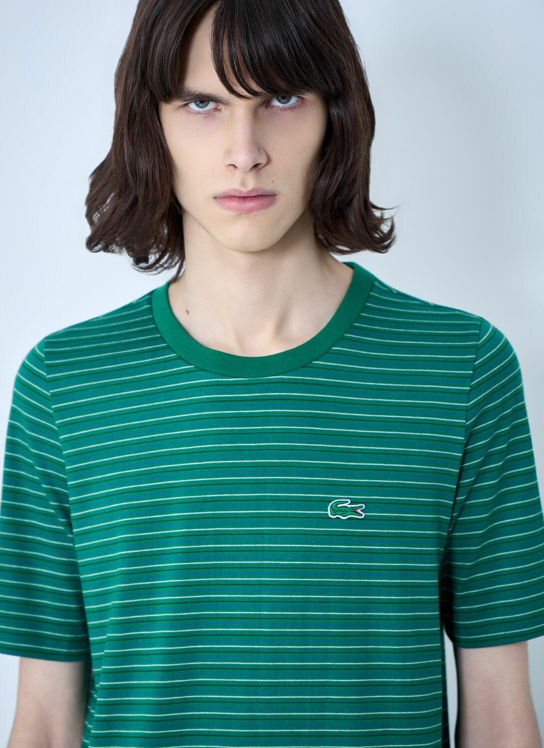 Lacoste Striped Cotton Jersey T-Shirt