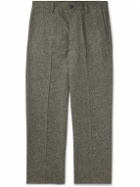 NN07 - Throwing Fits Paw 1799 Straight-Leg Tweed Trousers - Gray