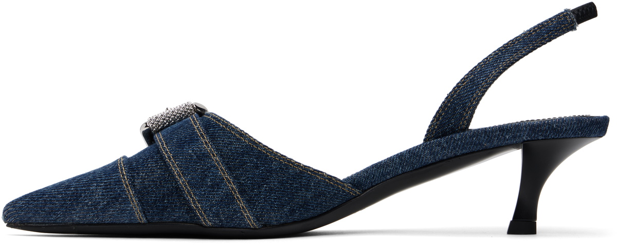 Givenchy Navy Voyou Slingback Heels