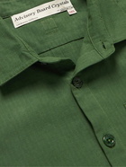 Abc. 123. - Webbing-Trimmed Logo-Embroidered Cotton-Ripstop Shirt - Green