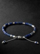 MAOR - Burnished Silver, Lapis Lazuli and Cord Bracelet - Blue