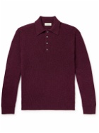 PIACENZA 1733 - Ribbed Cashmere Polo Shirt - Red