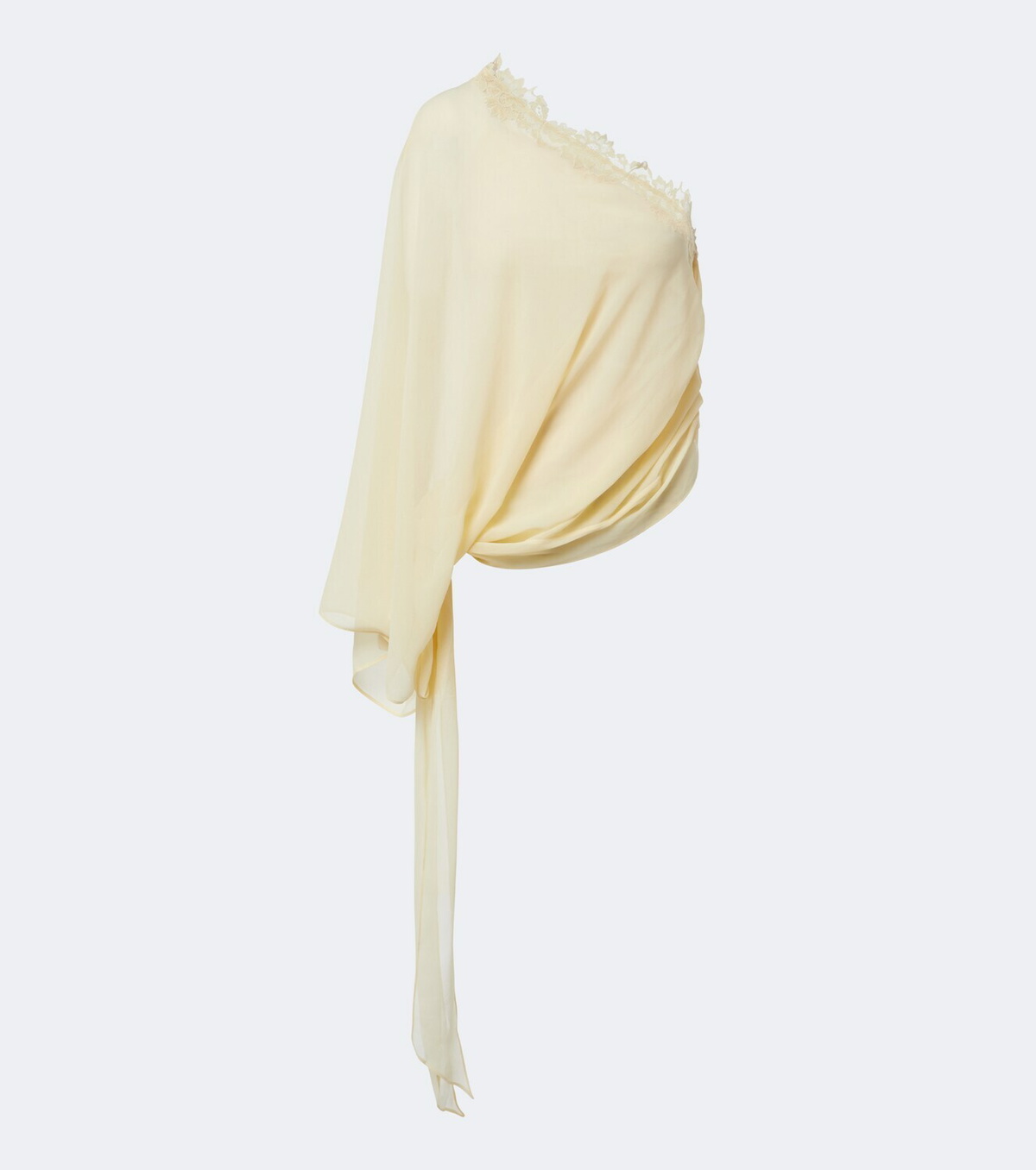 De La Vali Elia one-shoulder georgette top
