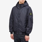 Stone Island Men's Crinkle Reps Hooded Primaloft-TC Jacket in Navy Blue