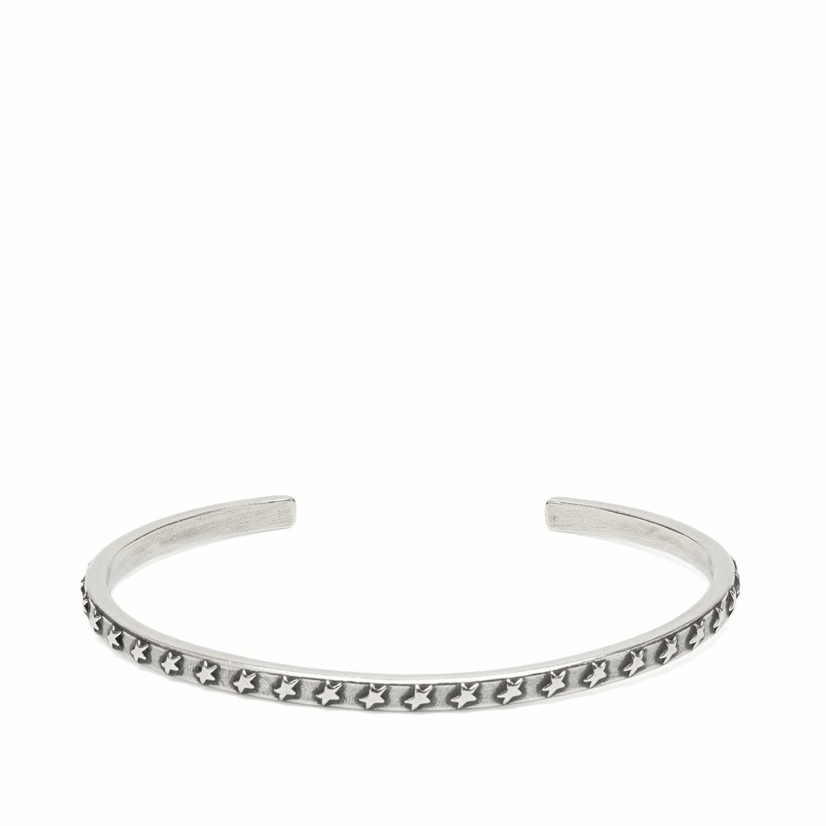 TwoJeys Men's Star Studded Bangle in Sterling Silver 