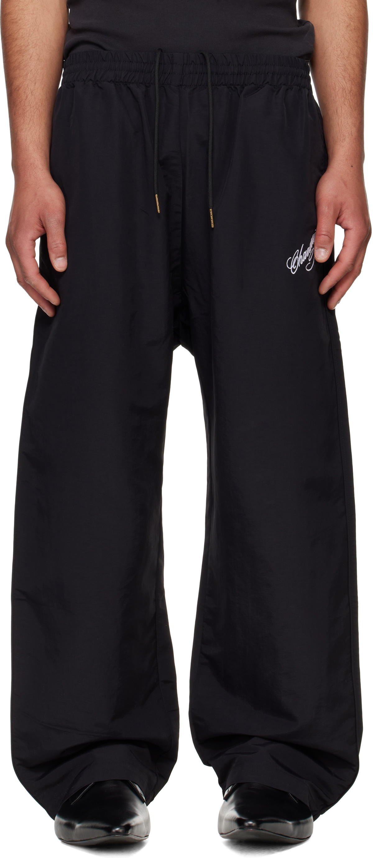 WILLY CHAVARRIA Black Ruff Rider Track Pants Willy Chavarria