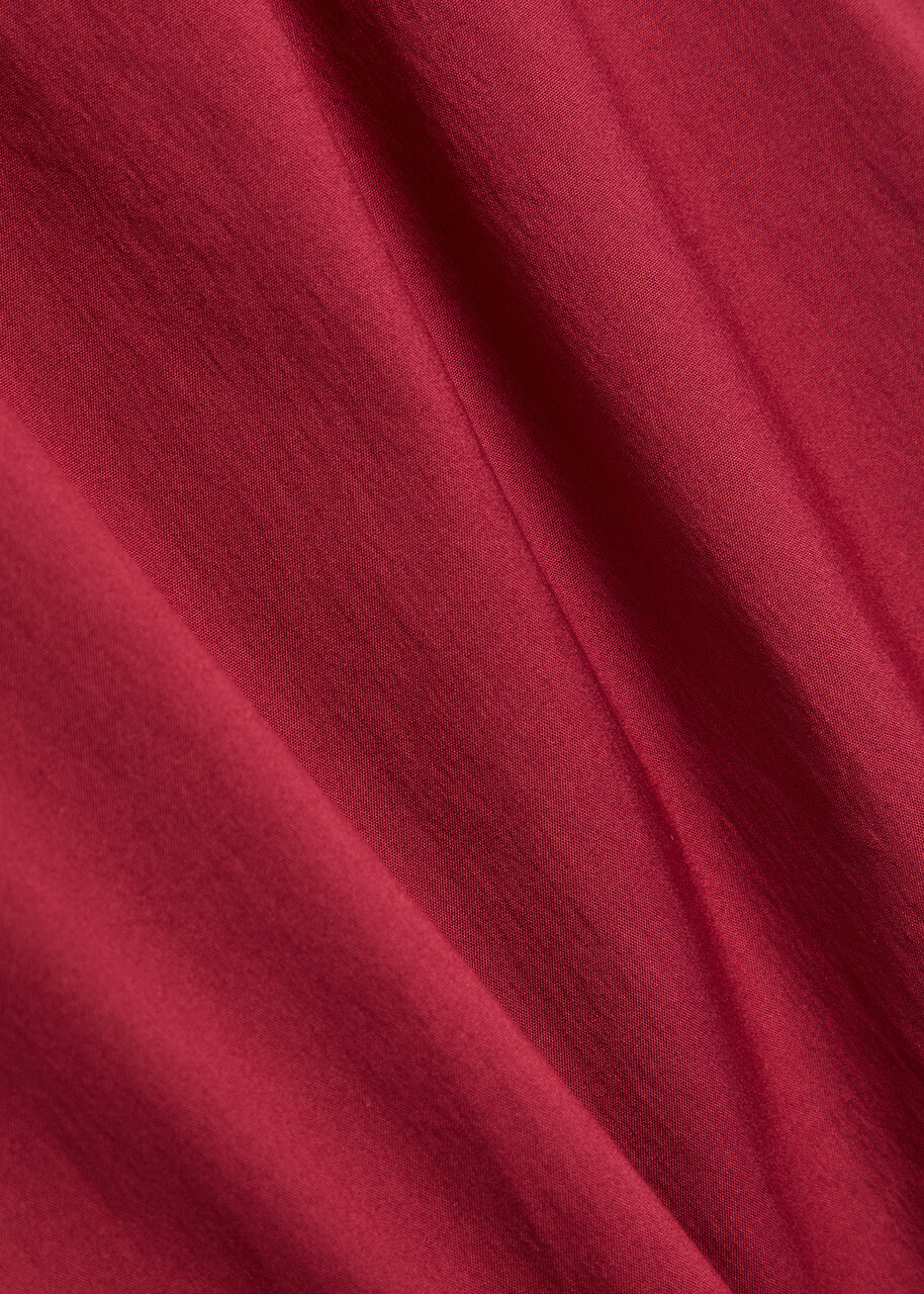 Max Mara Pece Wide-leg Cotton Trousers Burgundy