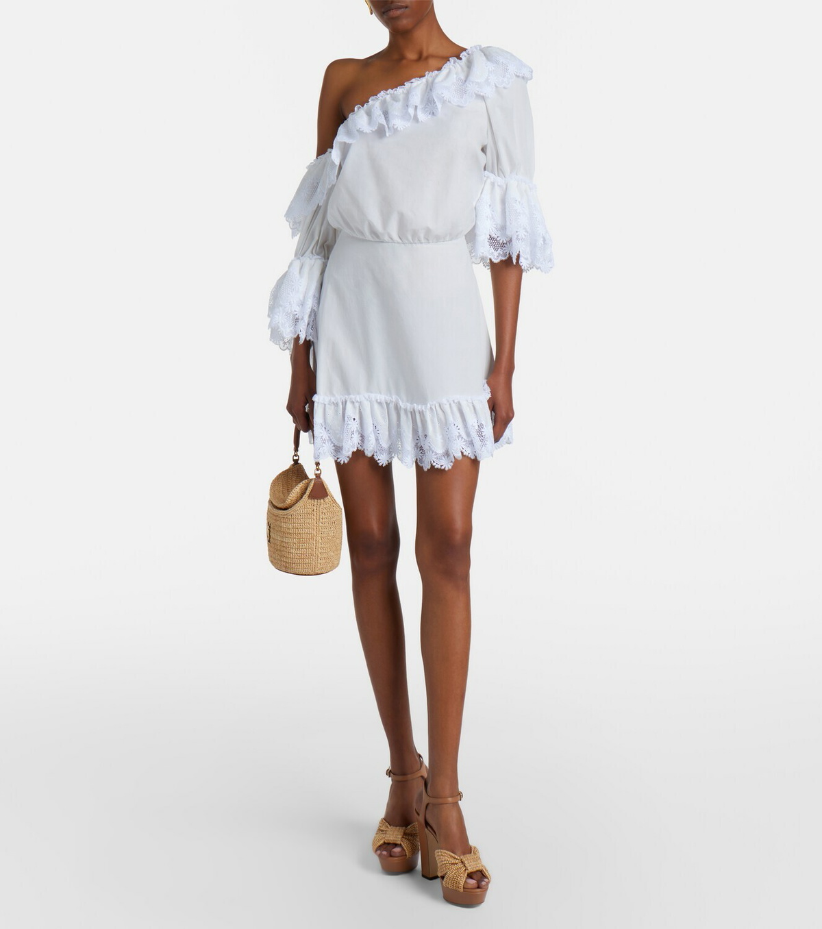 Jimmy Choo Heloise raffia and leather sandals