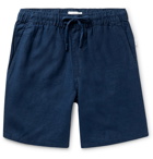 Onia - Linen Drawstring Shorts - Blue