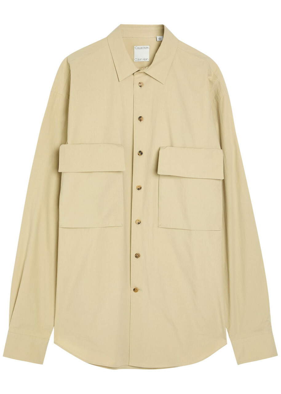 Calvin Klein Cornelius Patch-pockets Cotton Shirt Off White