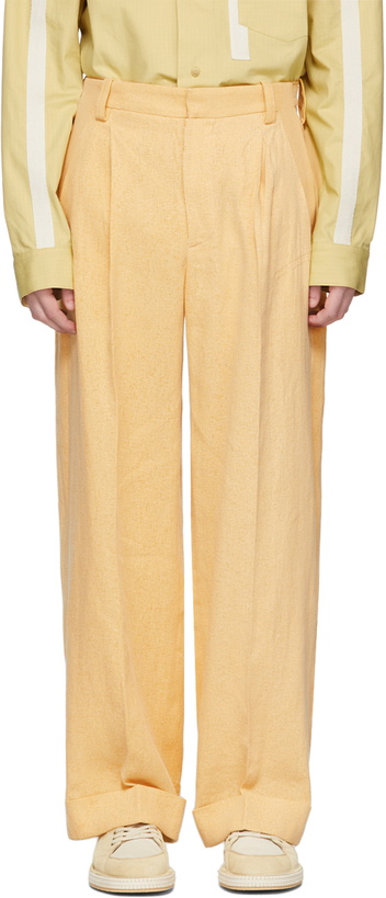 Photo: Jacquemus Yellow 'Le Pantalon Novi' Trousers