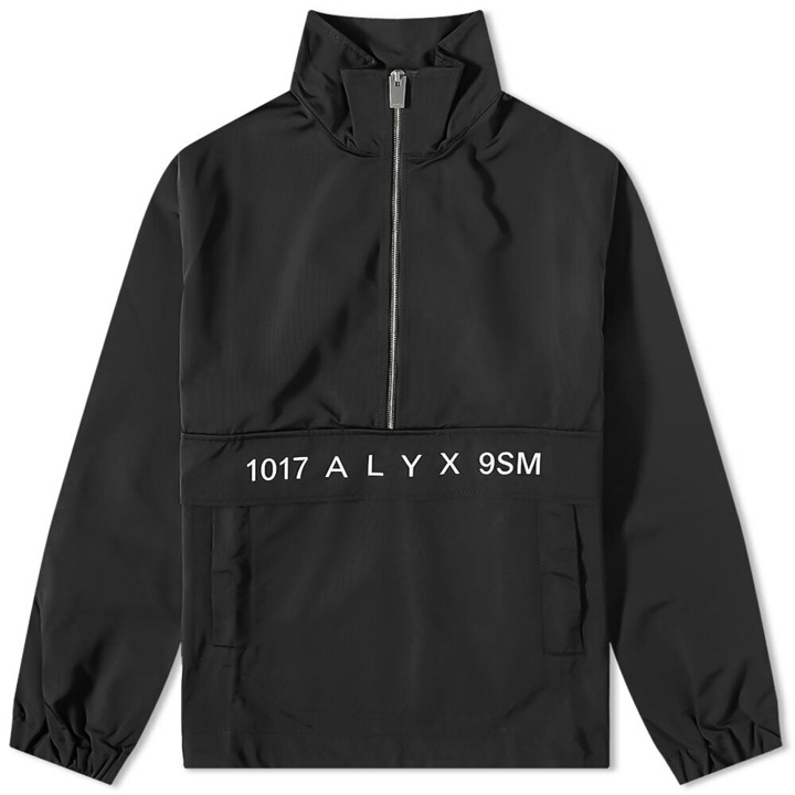 Photo: 1017 ALYX 9SM Men's Logo Quarter Zip Windbreaker in Black