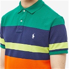 Polo Ralph Lauren Men's Multi Striped Polo Shirt in Primary Green Multi
