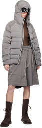 C.P. Company Gray Eco Chrome-R Goggle Down Jacket
