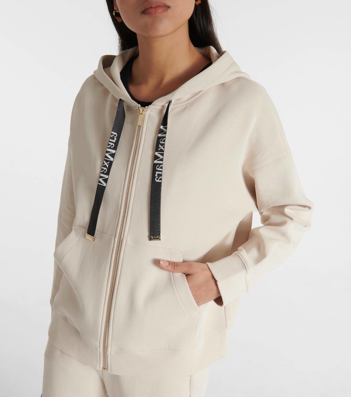 MAX MARA｜HOODIES/SWEATS (DALI (94860534 048 / 948605346 Technical cotton jersey sweatshirt, black | 