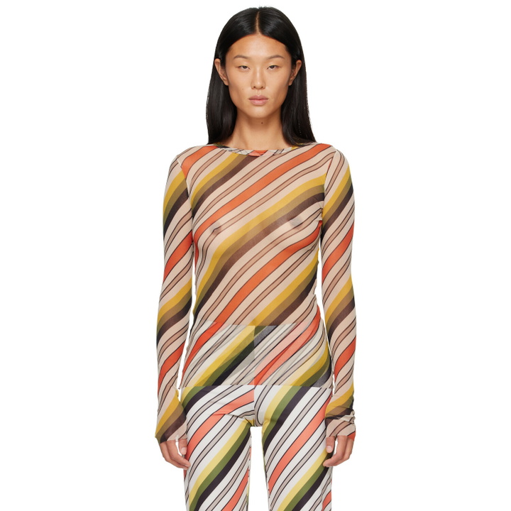 Photo: Jean Paul Gaultier Multicolor 'The Retro Stripe' Top