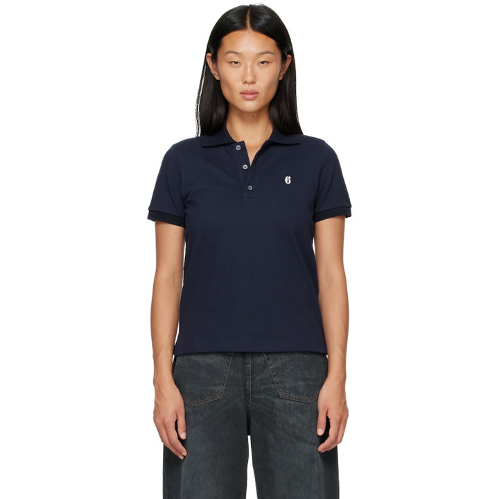 Photo: MM6 Maison Margiela Navy Cotton Polo