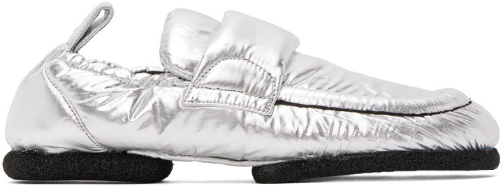 Photo: Dries Van Noten Silver Padded Loafers