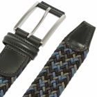 Anderson's Men's Woven Textile Belt in Navy/Blue/Steel
