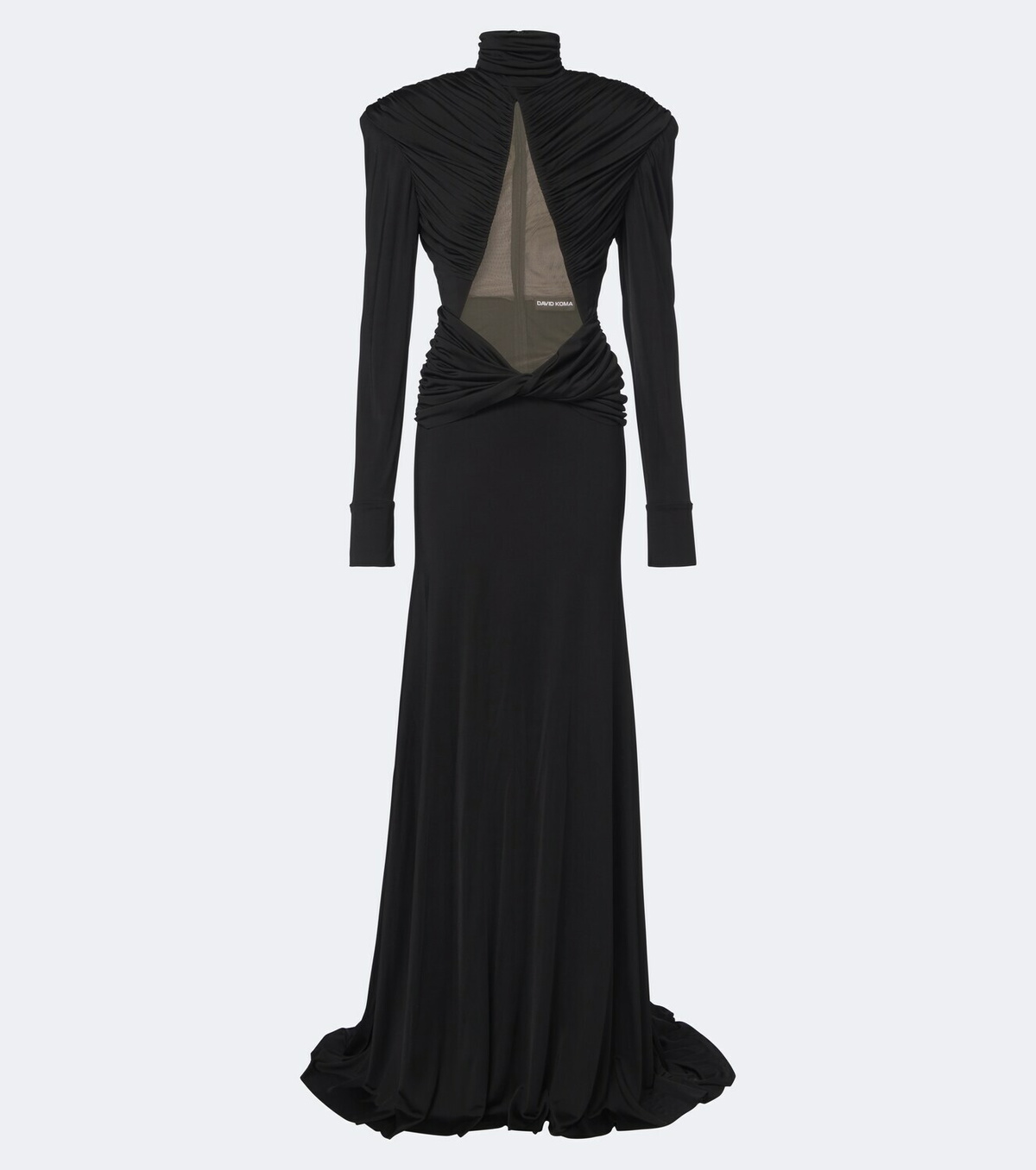 David Koma Cutout ruched jersey gown