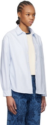 A.P.C. Blue Boyfriend Logo Shirt