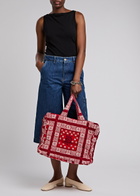 Damson Madder Quilted Bandana-print Cotton Tote - Red - One Size
