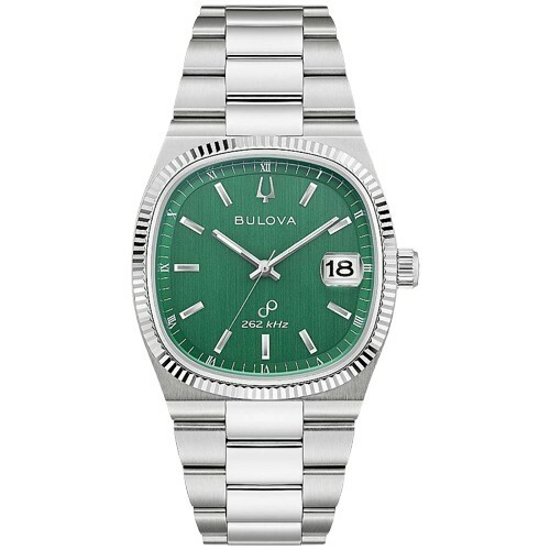 Photo: Bulova Super Seville Quartz Green Dial Mens Watch 96B439