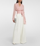 Costarellos Belt-detail silk blouse