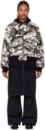 Undercoverism Black & Gray Layered Coat