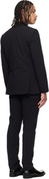 Hugo Black Three-Piece Extra-Slim-Fit Stretch-Cotton Seersucker Suit