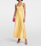 Simkhai - Roberta crochet and satin maxi dress