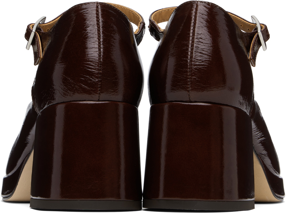 Miista Brown Yara Crinkle Heels