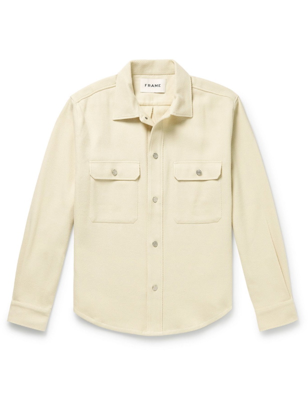 Photo: FRAME - Cotton and Virgin Wool-Blend Twill Shirt Jacket - Neutrals