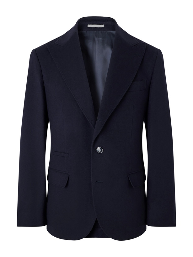 Photo: Brunello Cucinelli - Wool-Felt Suit Jacket - Blue