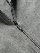 NIKE TRAINING - Mélange Dri-FIT Stretch-Jersey Zip-Up Hoodie - Gray