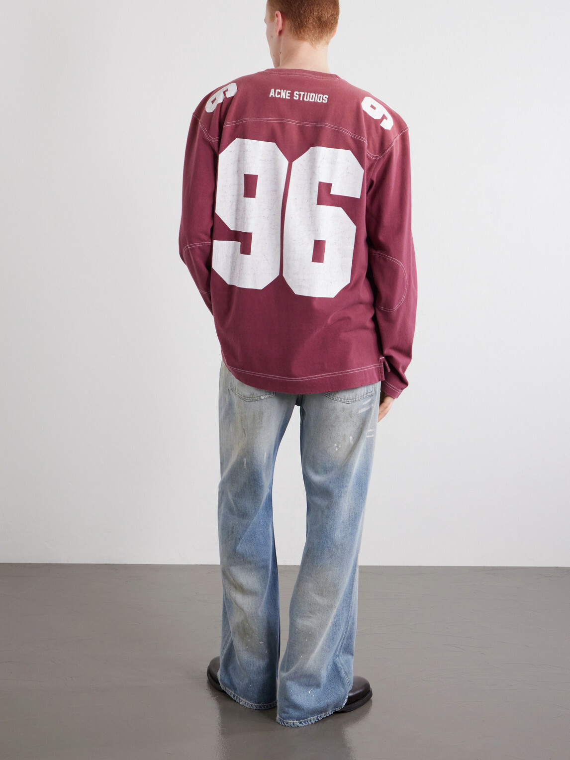 Acne Studios - Exfold Printed Cotton-Jersey T-Shirt - Red