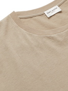 SAINT LAURENT - Cotton-Jersey T-Shirt - Neutrals