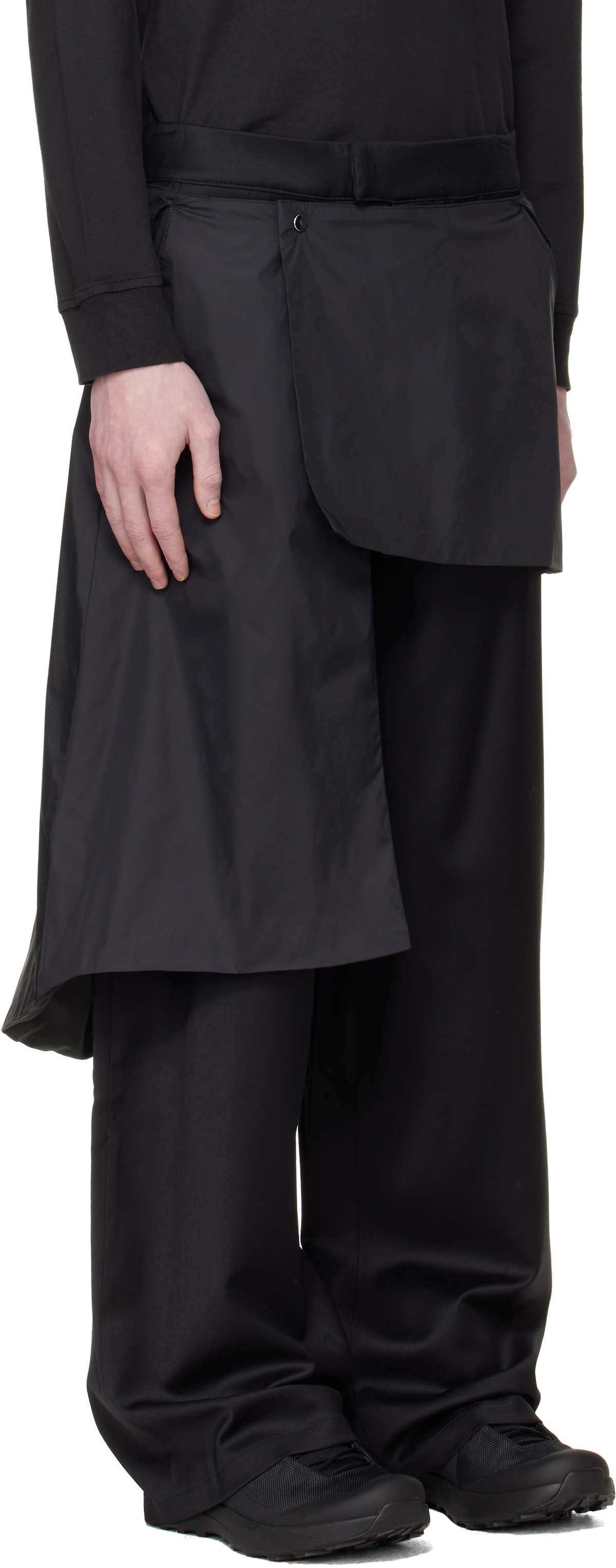 HELIOT EMIL Black Levade Tailored Trousers
