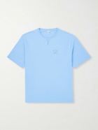 LOEWE - Logo-Embroidered Cotton-Jersey T-Shirt - Blue