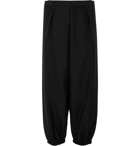 SAINT LAURENT - Tapered Pleated Wool and Mohair-Blend Trousers - Black