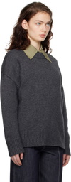 CO Gray Boyfriend Crew Neck Sweater