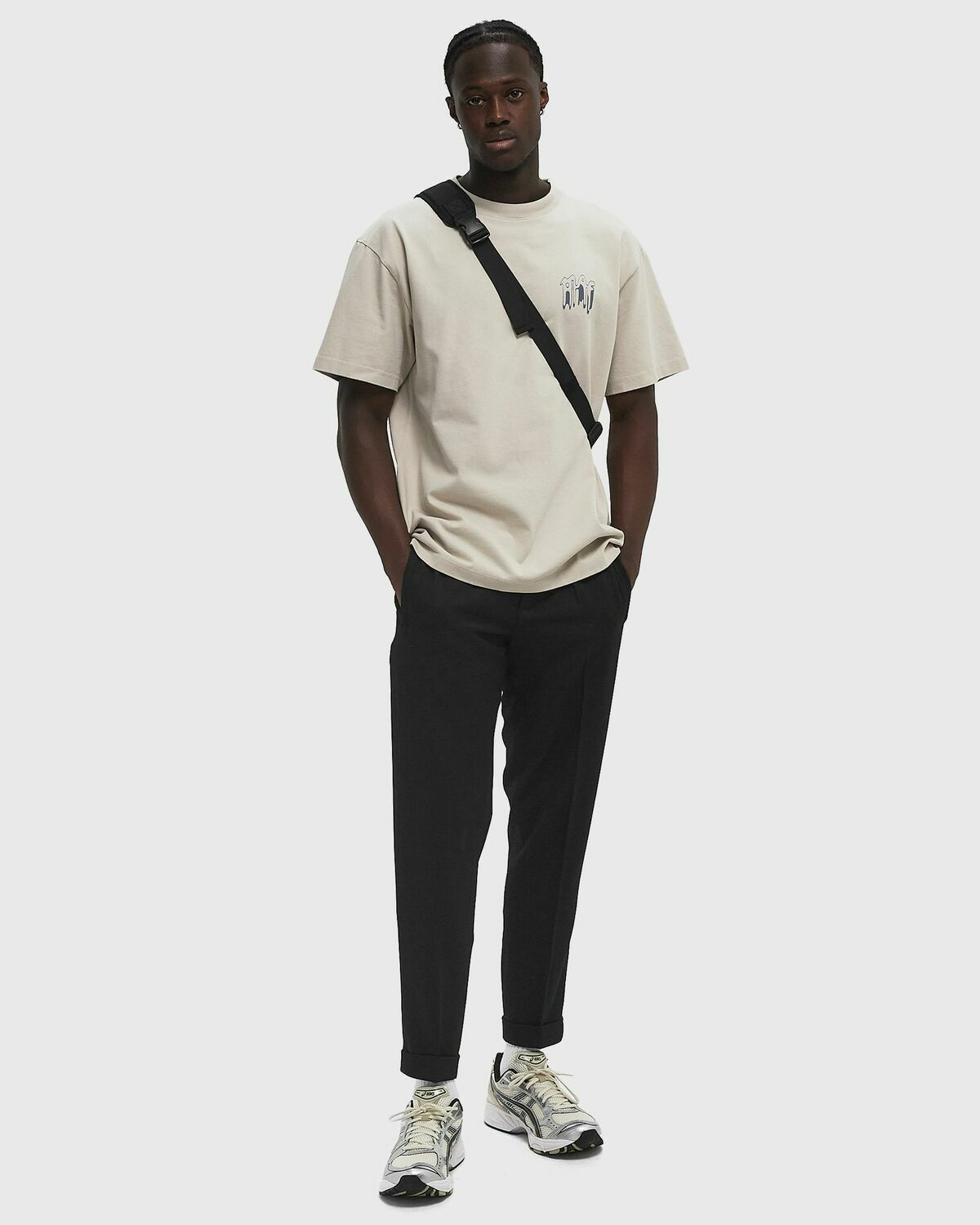 ØLÅF SMUDGE TEE Beige Mens Shortsleefe