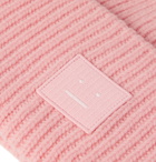 Acne Studios - Logo-Appliquéd Ribbed Wool Beanie - Pink