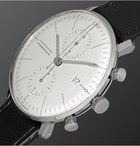 Junghans - Max Bill Chronoscope 40mm Stainless Steel and Leather Watch, Ref. No. 027/4600.04 - White