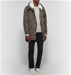 Yves Salomon - Shearling-Trimmed Cotton Hooded Parka with Detachable Down Lining - Men - Army green