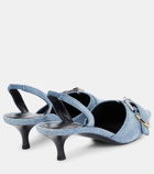 Givenchy Voyou denim slingback pumps