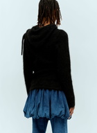 Aaron Esh Mohair Tied Hooded Sweater